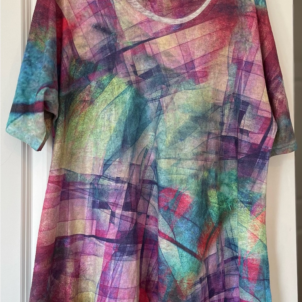 Colorful Abstract Women's Tunic Top